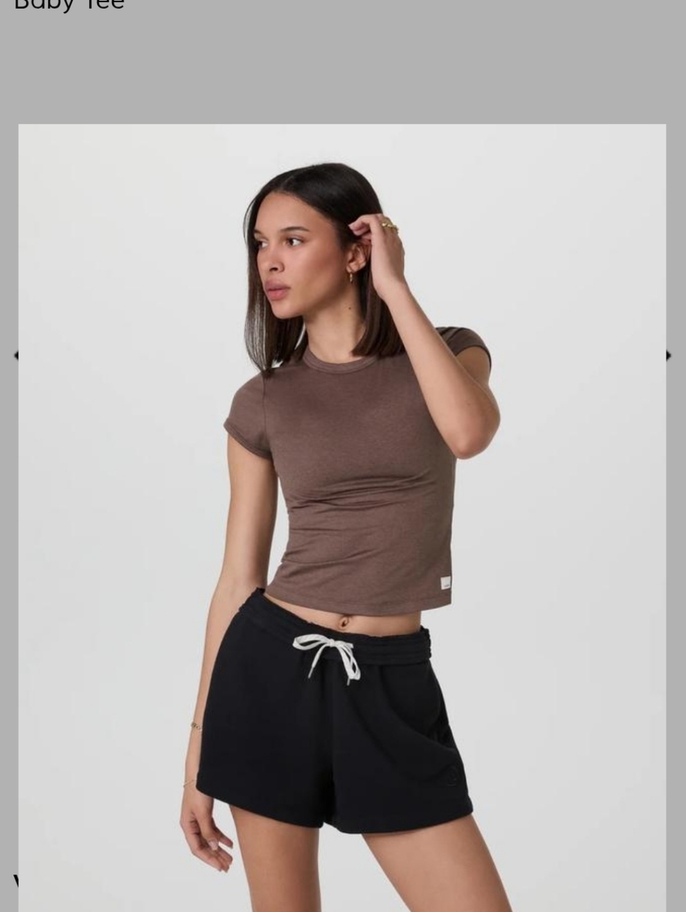 Vuori Brown Short Sleeve Baby Tee